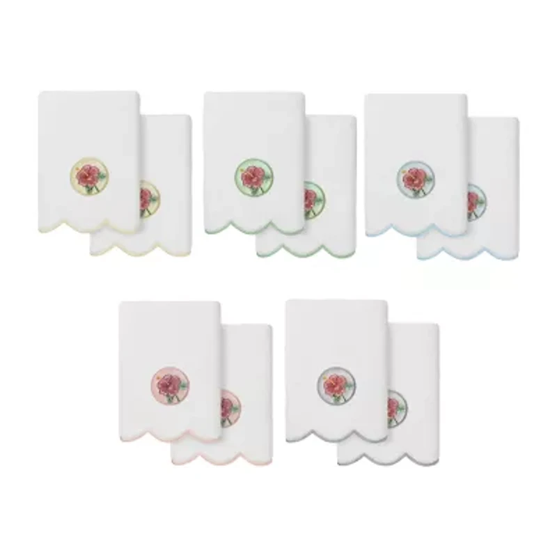 Linum Home Textiles Maui Scallop 2-pc. Embellished Hand Towel