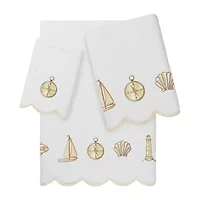 Linum Home Textiles Sea Joy Scallop -pc. Quick Dry Bath Towel Set