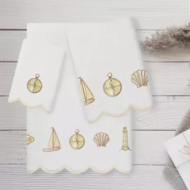 Linum Home Textiles Sea Joy Scallop -pc. Quick Dry Bath Towel Set