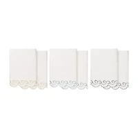 Linum Home Textiles Simplicity Scallop 2-pc. Quick Dry Bath Towel Set