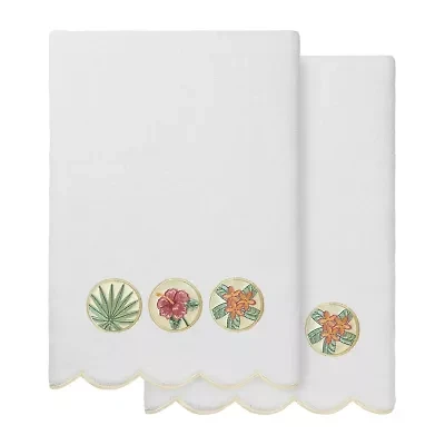 Linum Home Textiles Maui Scallop 2-pc. Quick Dry Bath Towel Set