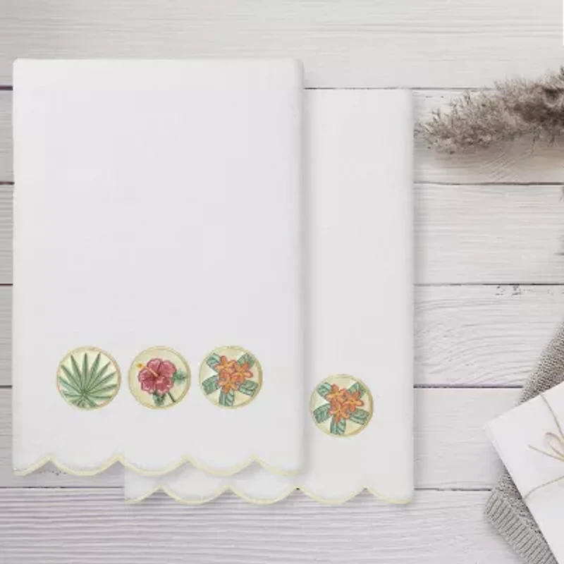 Linum Home Textiles Maui Scallop 2-pc. Quick Dry Bath Towel Set