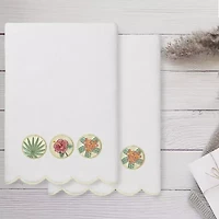 Linum Home Textiles Maui Scallop 2-pc. Quick Dry Bath Towel Set