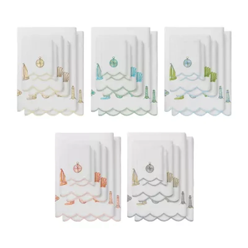 Linum Home Textiles Sea Joy Scallop 6-pc. Quick Dry Bath Towel Set