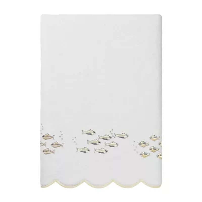 Linum Home Textiles Fish School Scallop -pc. Quick Dry Bath Towel Set