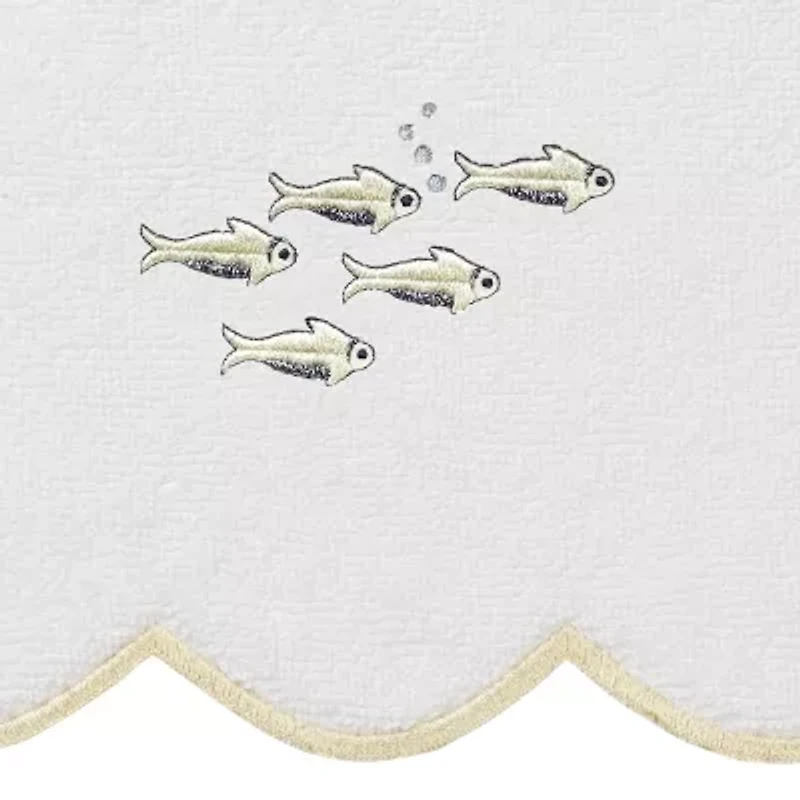 Linum Home Textiles Fish School Scallop -pc. Quick Dry Bath Towel Set