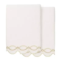 Linum Home Textiles Diamond Chain Scallop 2-pc. Quick Dry Bath Towel Set