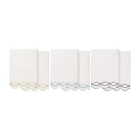 Linum Home Textiles Diamond Chain Scallop 2-pc. Quick Dry Bath Towel Set