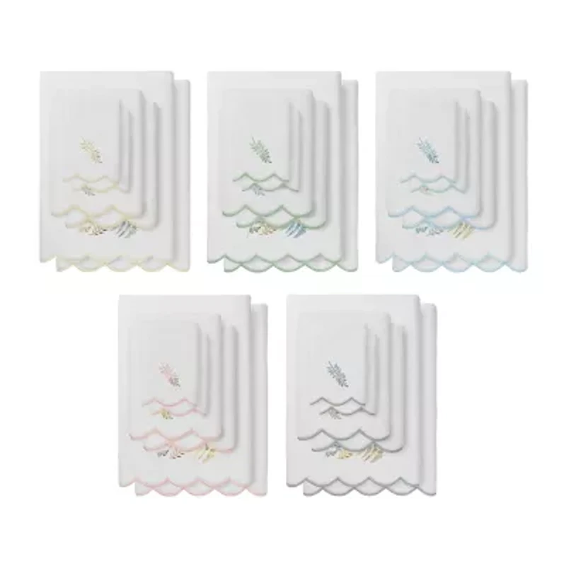 Linum Home Textiles Fern Toss Scallop 6-pc. Quick Dry Bath Towel Set