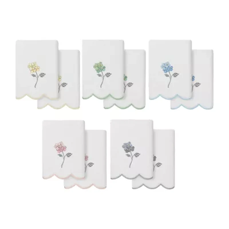 Linum Home Textiles Hydea Scallop 2-pc. Embellished Hand Towel