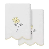 Linum Home Textiles Hydea Scallop 2-pc. Embellished Hand Towel