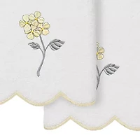Linum Home Textiles Hydea Scallop 2-pc. Embellished Hand Towel