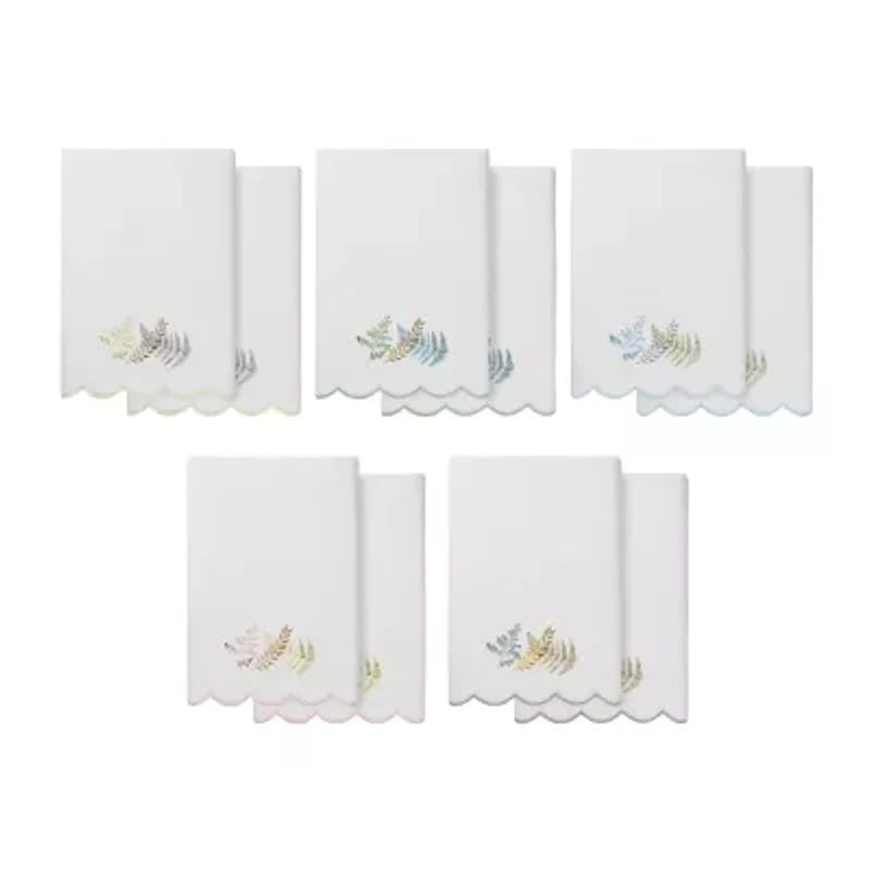 Linum Home Textiles Fern Toss Scallop 2-pc. Quick Dry Bath Towel Set