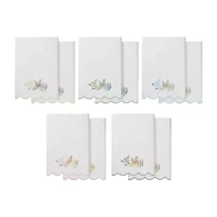 Linum Home Textiles Fern Toss Scallop 2-pc. Quick Dry Bath Towel Set
