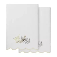 Linum Home Textiles Fern Toss Scallop 2-pc. Quick Dry Bath Towel Set