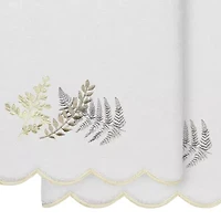 Linum Home Textiles Fern Toss Scallop 2-pc. Quick Dry Bath Towel Set