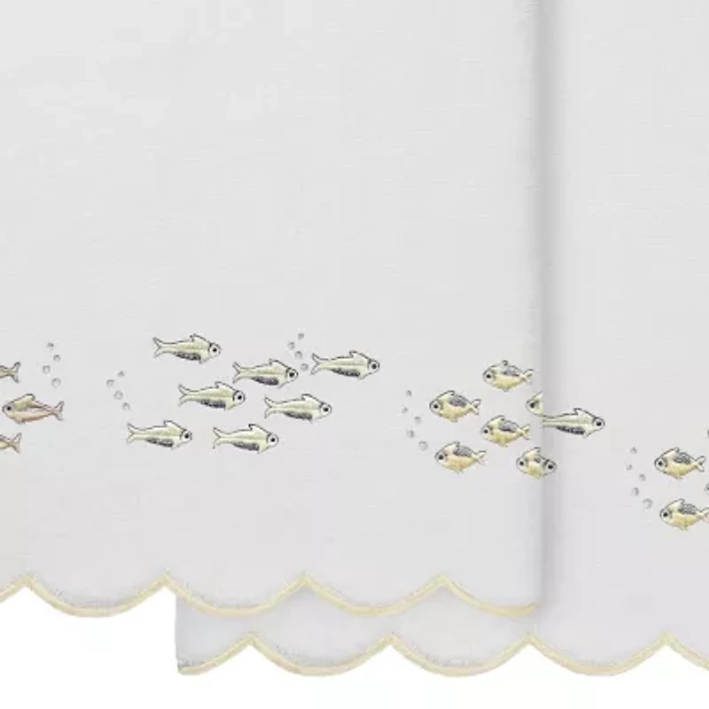 Linum Home Textiles Fish School Scallop 2-pc. Quick Dry Bath Towel Set