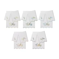 Linum Home Textiles Fern Toss Scallop 3-pc. Quick Dry Bath Towel Set