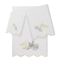 Linum Home Textiles Fern Toss Scallop 3-pc. Quick Dry Bath Towel Set