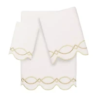 Linum Home Textiles Diamond Chain Scallop 3-pc. Quick Dry Bath Towel Set