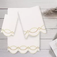 Linum Home Textiles Diamond Chain Scallop 3-pc. Quick Dry Bath Towel Set