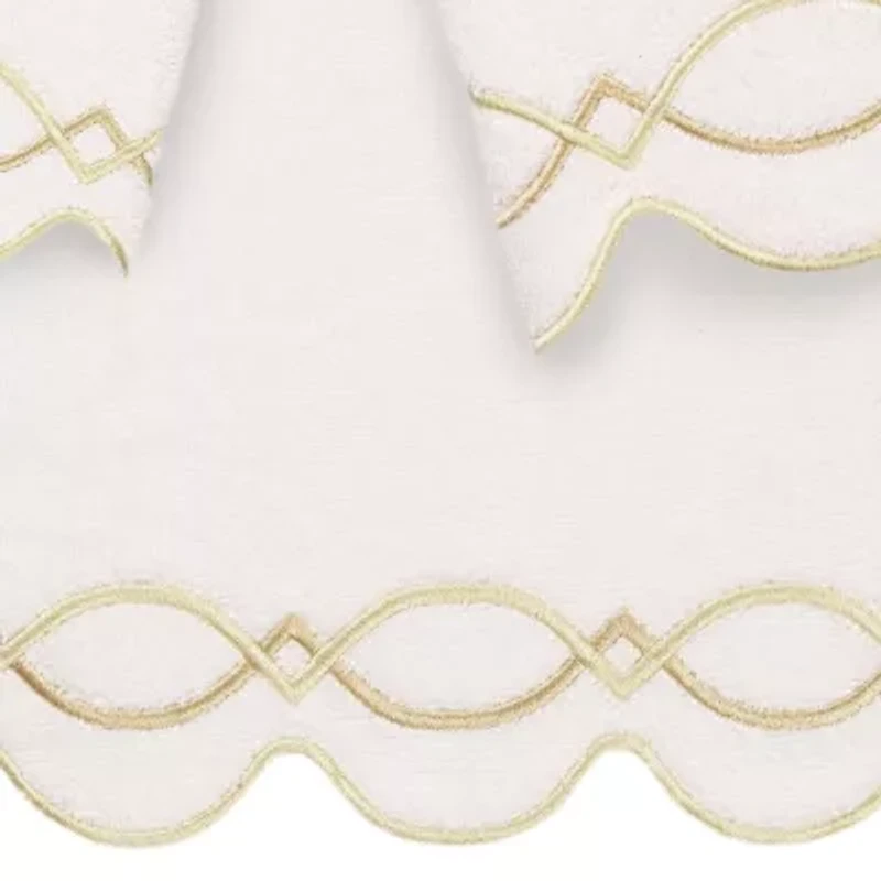 Linum Home Textiles Diamond Chain Scallop 3-pc. Quick Dry Bath Towel Set