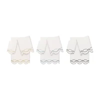 Linum Home Textiles Diamond Chain Scallop 3-pc. Quick Dry Bath Towel Set