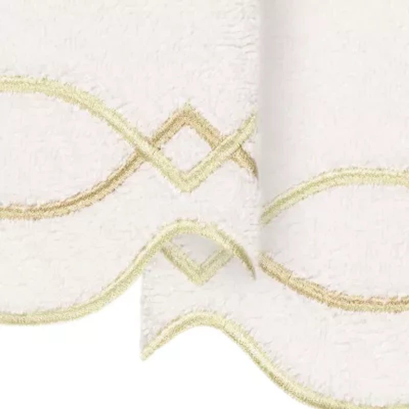 Linum Home Textiles Diamond Chain Scallop 2-pc. Fingertip Towel