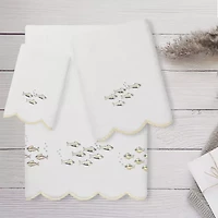 Linum Home Textiles Fish School Scallop 3-pc. Quick Dry Bath Towel Set