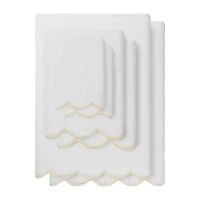 Linum Home Textiles Adornia Scallop 6-pc. Quick Dry Bath Towel Set