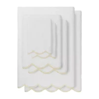 Linum Home Textiles Adornia Scallop 6-pc. Quick Dry Bath Towel Set
