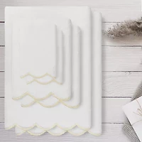 Linum Home Textiles Adornia Scallop 6-pc. Quick Dry Bath Towel Set