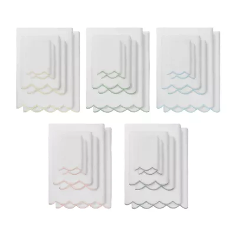 Linum Home Textiles Adornia Scallop 6-pc. Quick Dry Bath Towel Set