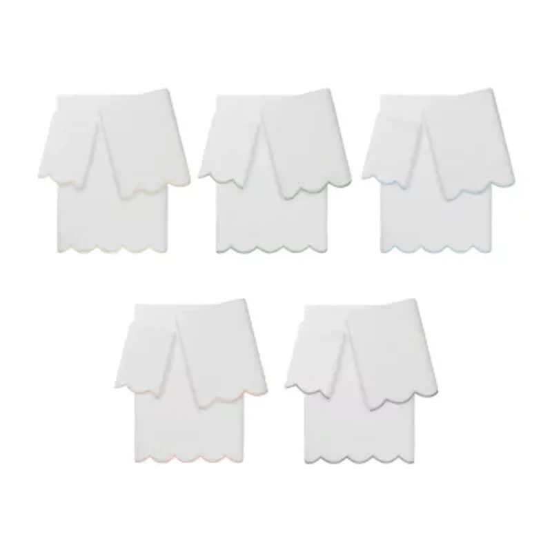 Linum Home Textiles Adornia Scallop 3-pc. Quick Dry Bath Towel Set