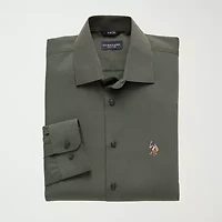 U.S. Polo Assn. Mens Slim Fit Stretch Fabric Long Sleeve Dress Shirt
