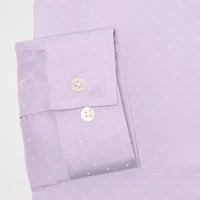 J. Ferrar Ultra Comfort Dobby Mens Regular Fit Stretch Fabric Wrinkle Free Long Sleeve Dress Shirt