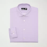 J. Ferrar Ultra Comfort Dobby Mens Regular Fit Stretch Fabric Wrinkle Free Long Sleeve Dress Shirt