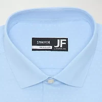 J. Ferrar Ultra Comfort Dobby Mens Regular Fit Stretch Fabric Wrinkle Free Long Sleeve Dress Shirt