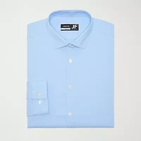 J. Ferrar Ultra Comfort Dobby Mens Regular Fit Stretch Fabric Wrinkle Free Long Sleeve Dress Shirt