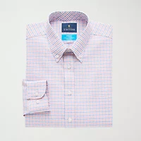 Stafford Coolmax All Season Ecomade Oxford Mens Regular Fit Stretch Fabric Wrinkle Free Long Sleeve Dress Shirt
