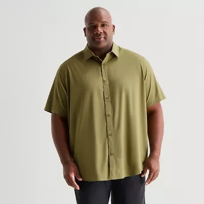 Stylus Mens Short Sleeve Regular Fit Big and Tall Button-Down Shirt