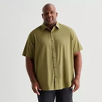 Stylus Mens Short Sleeve Regular Fit Big and Tall Button-Down Shirt