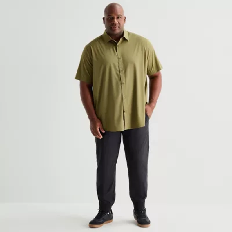 Stylus Mens Short Sleeve Regular Fit Big and Tall Button-Down Shirt