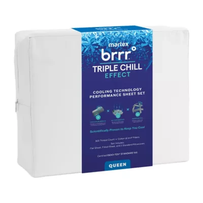 Martex Cooling Brrr 300tc Sheet Set