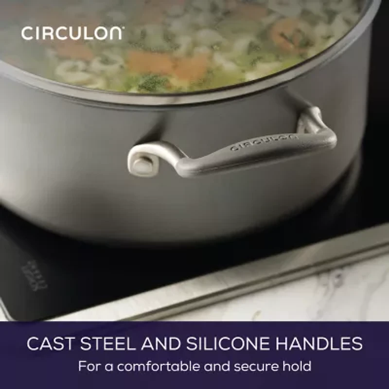 Circulon A1 Series with Scratch Defense Nonstick Induction Dutch Oven with Lid, 5-Quart Graphite