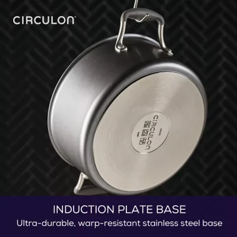 Circulon A1 Series with Scratch Defense Nonstick Induction Dutch Oven with Lid, 5-Quart Graphite