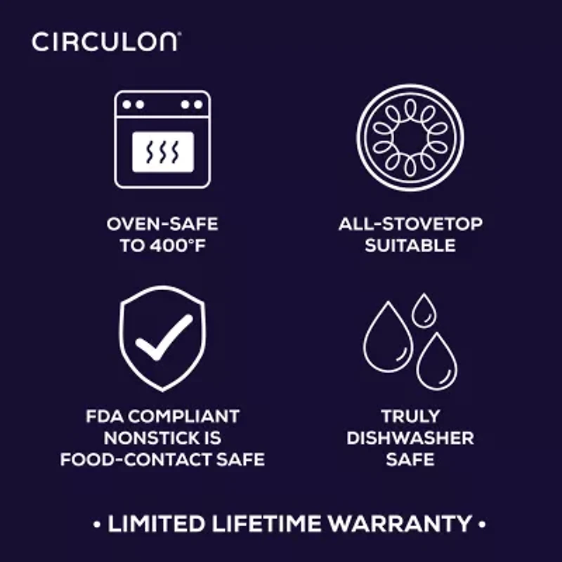 Circulon A1 Series with Scratch Defense Nonstick Induction Dutch Oven with Lid, 5-Quart Graphite