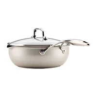 Circulon 9.5-Inch (3.2-Qt) Infinity Pan with Scratch Defense Nonstick Lid and Tool Holder, Platinum