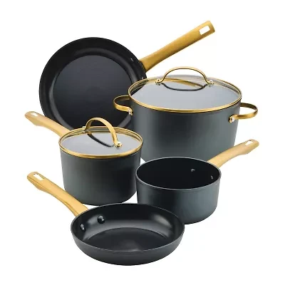 Farberware Forged Induction Ceramic Nonstick Cookware Set 9-Pc, Black