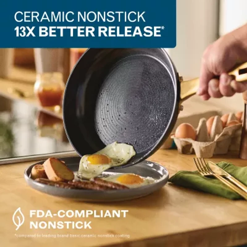 Farberware Forged Induction Ceramic Nonstick Cookware Set 9-Pc, Black